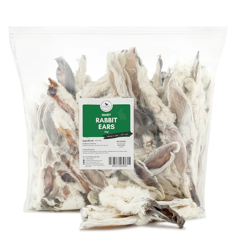 Natural Treats Hairy Rabbit Ears 1kg