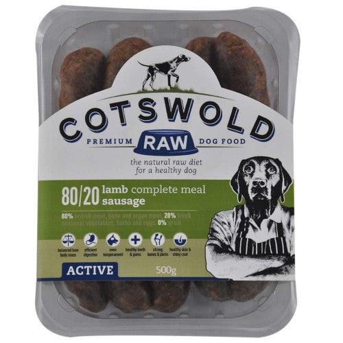 Cotswold Active 80:20 Sausages Lamb 500g