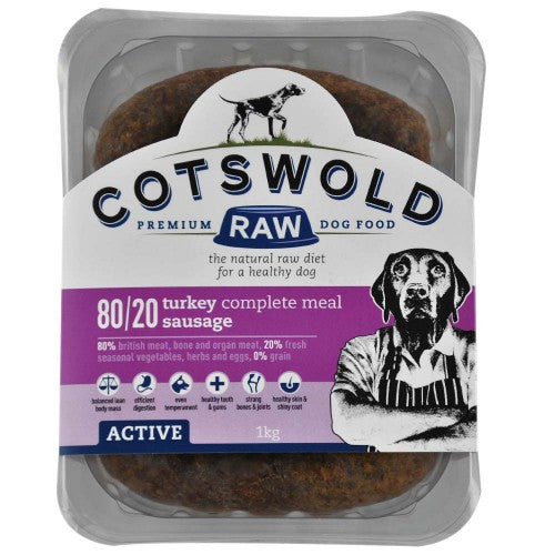 Cotswold Active 80:20 Sausages Turkey 1kg