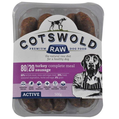Cotswold Active 80:20 Sausages Turkey 500g